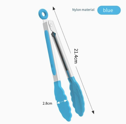 5PCS 7″ Silicone Tip Kitchen Tongs
